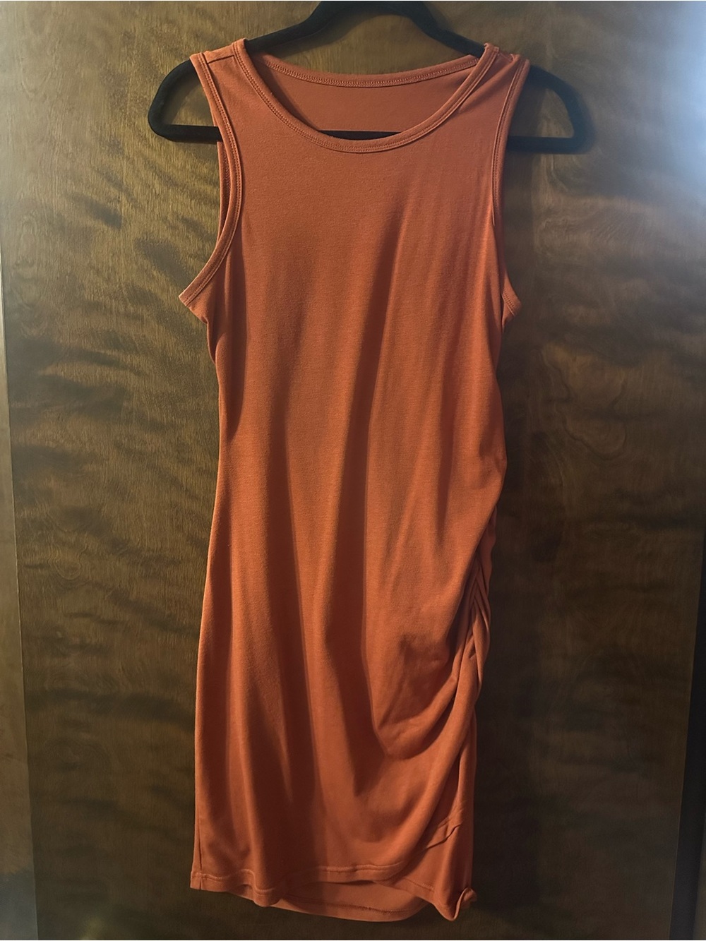 SHEIN Rust Sleeveless Midi Dress